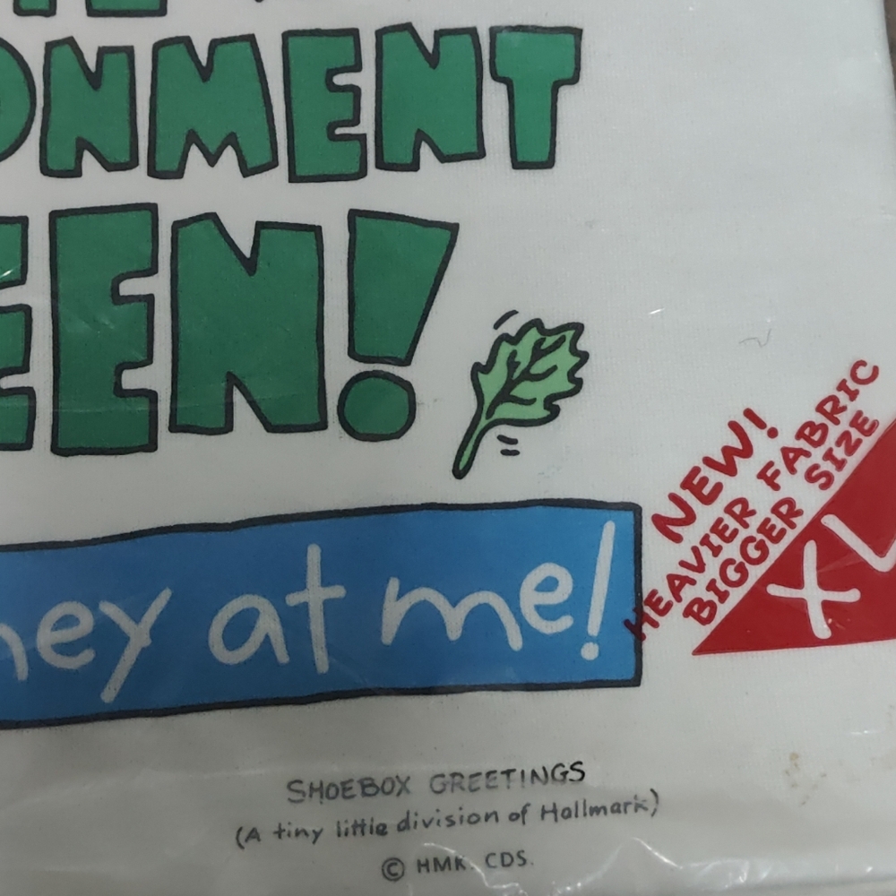 Vtg T-Shirt Keep Environment Clean Money Funny Comedy White Xl Usa View 2